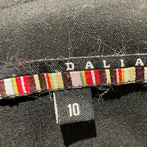 Dalia black minimalist contemporary button front classic trench coat size 10 - Picture 10 of 13